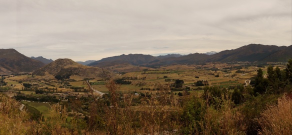 a view of the valley approaching Arrowtown