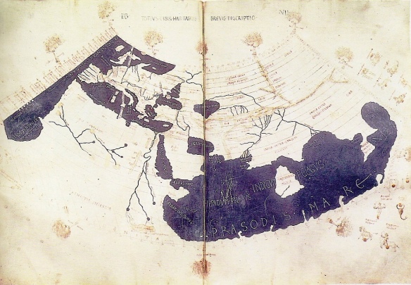 1300's C.E. recreation of Ptolemy's world map