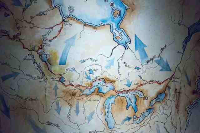 map with major fur trade routes