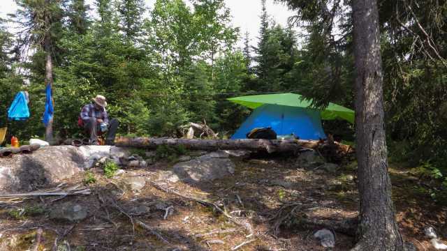 campsite at the north end of Steel Lake