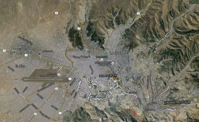 satellite shot of El Alto- La Paz