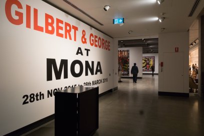 the Gilbert and George Exhibit at Hobart's MONA