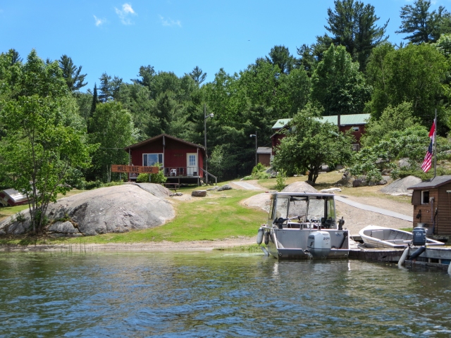 Mill Lake Lodge dock and buildings