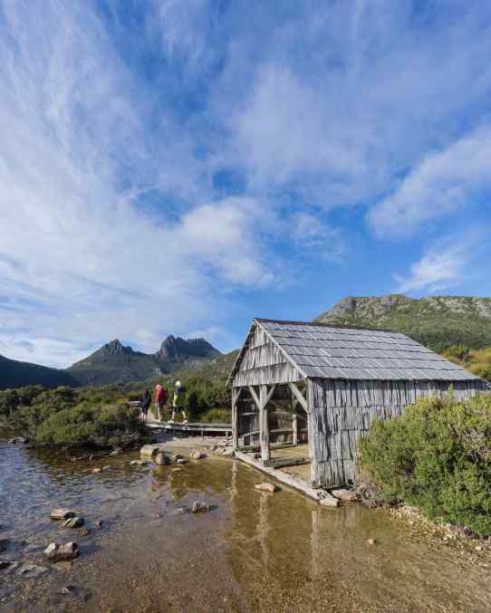 Dove Lake boat shed and Cradle Mountain