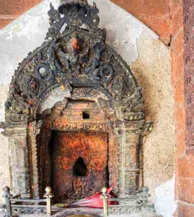 Lalitpur wall shrine without a statue
